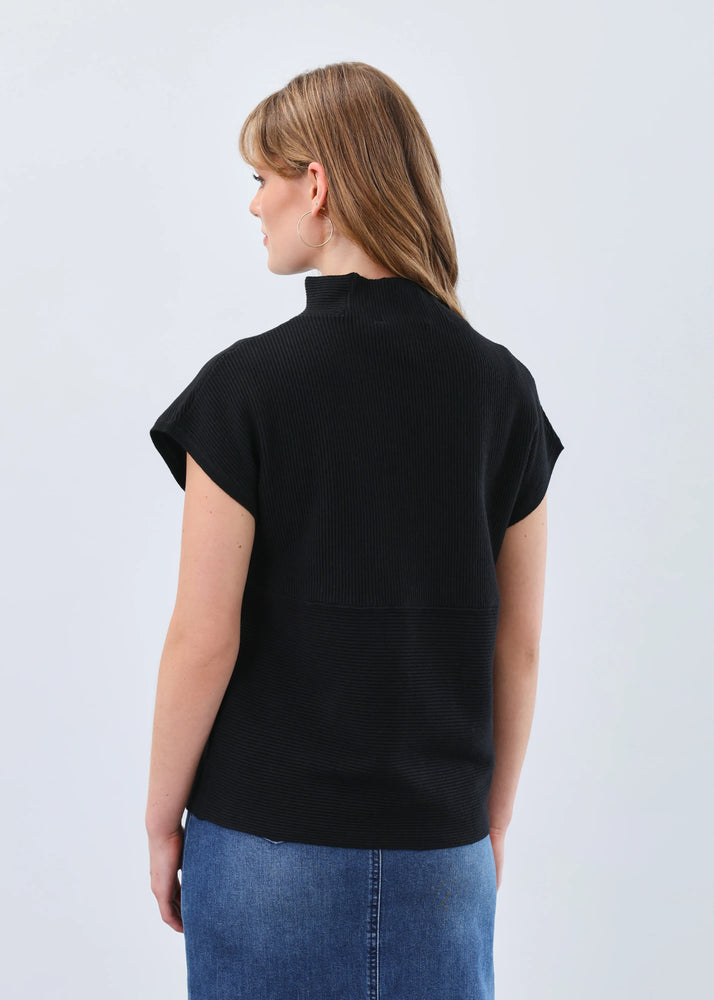 FDJ Ottoman Sweater Vest - Black