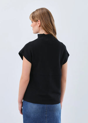 FDJ Ottoman Sweater Vest - Black