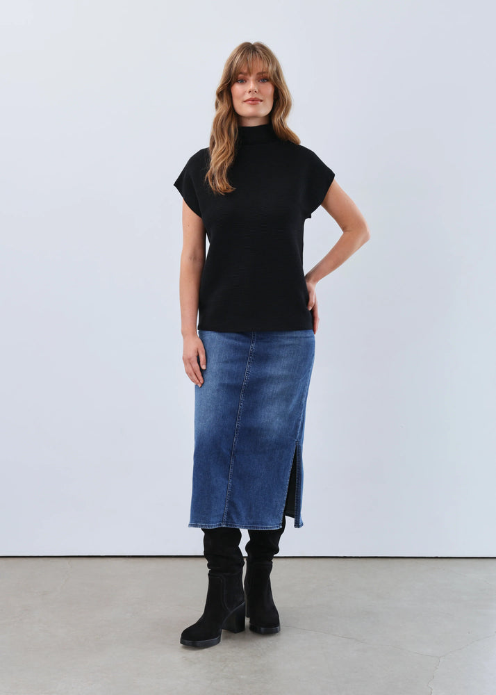 FDJ Ottoman Sweater Vest - Black