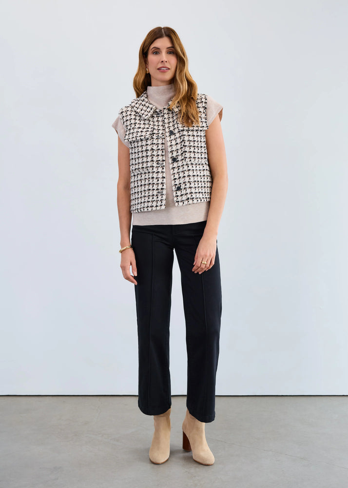 FDJ Tweed Vest - Ivory/Black