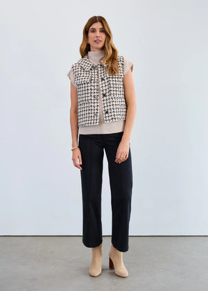 FDJ Tweed Vest - Ivory/Black