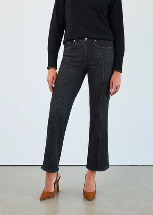 FDJ Olivia Pintuck Wide Leg - Black Wash