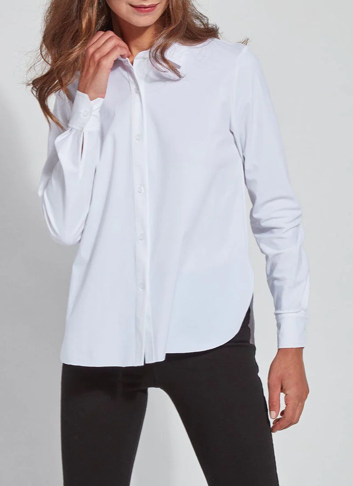 Lysse - Connie Slim Button Down White