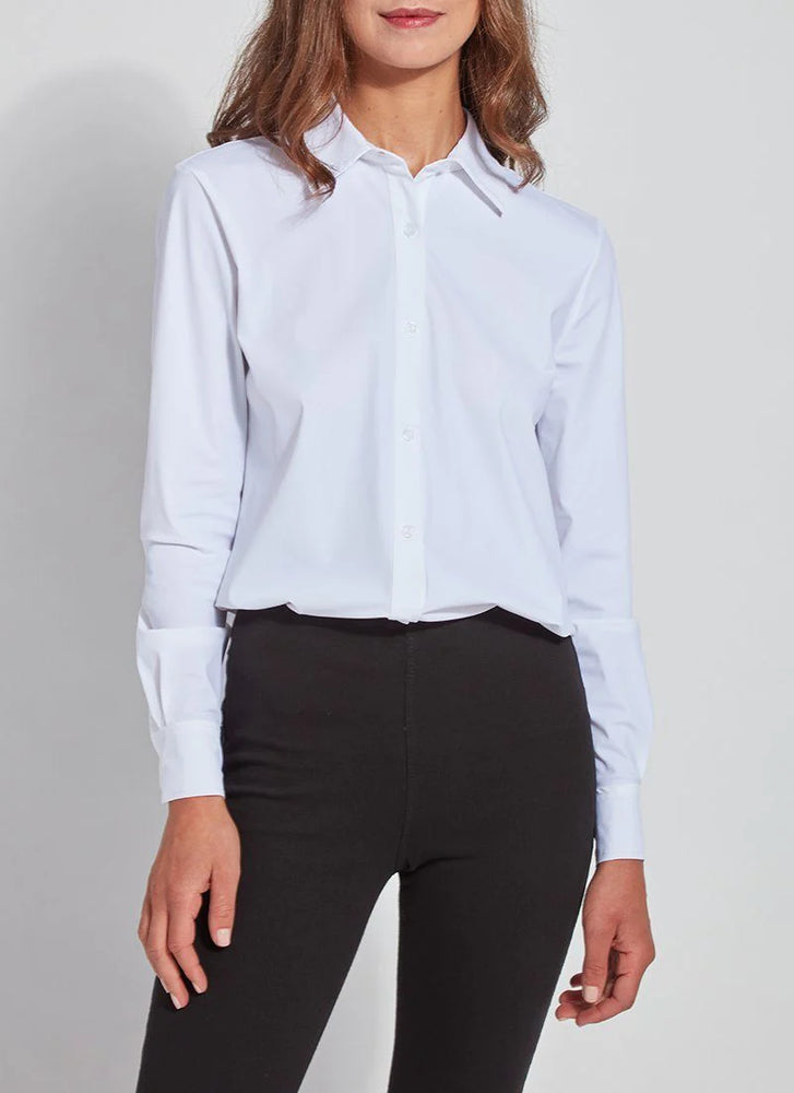 Lysse - Connie Slim Button Down White
