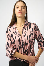 Joseph Ribkoff Animal Print Tucked Top