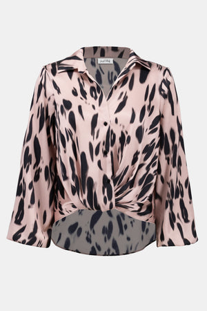 Joseph Ribkoff Animal Print Tucked Top