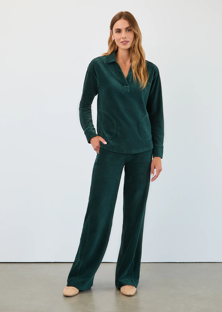 FDJ - Wide Velvet Corduroy Pants Spruce