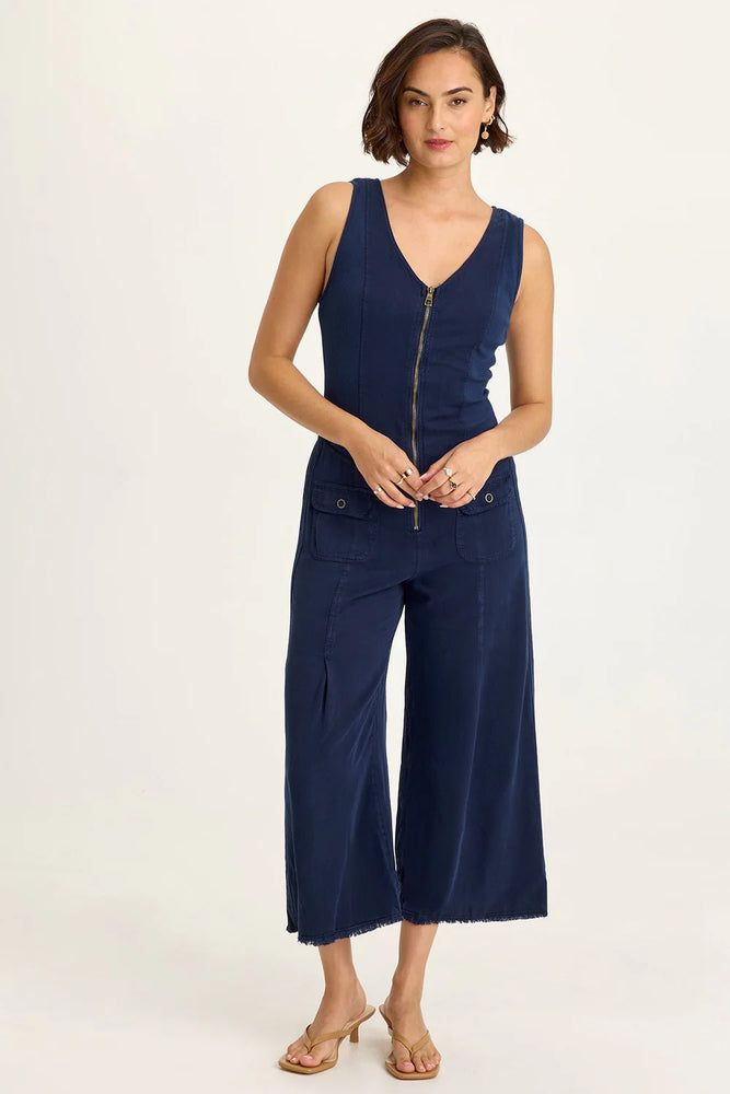Midi Cap Sleeve Denim Dress