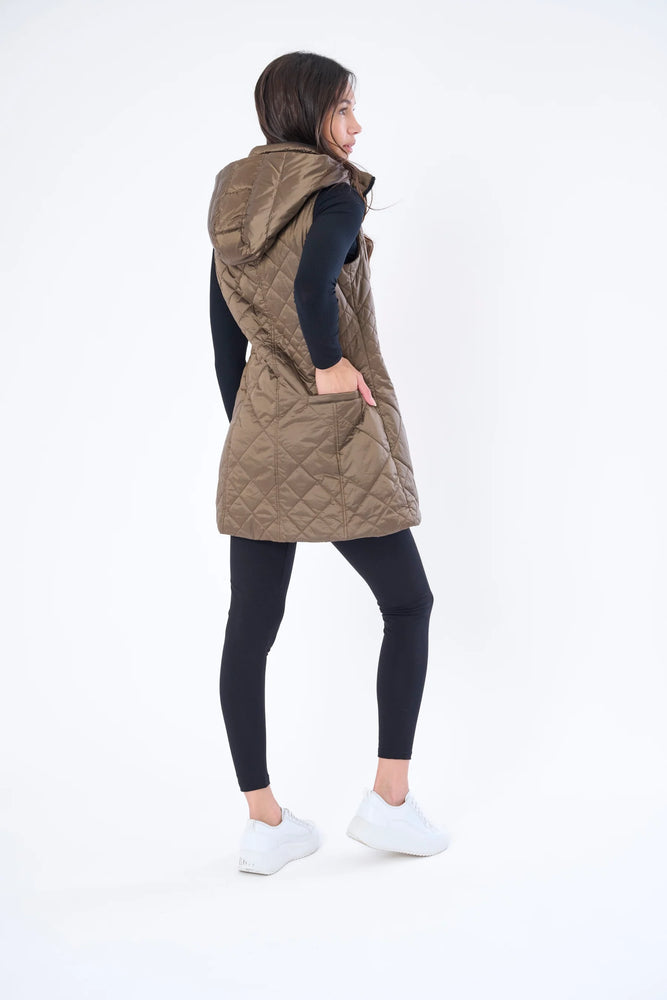 My Anorak - Long Quilted Vest Hazel Nut