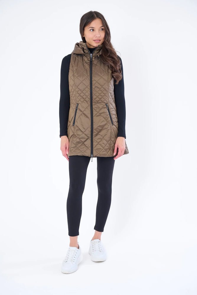 My Anorak - Long Quilted Vest Hazel Nut