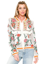Aratta Bohemian Embroidered Jacket - Ivory