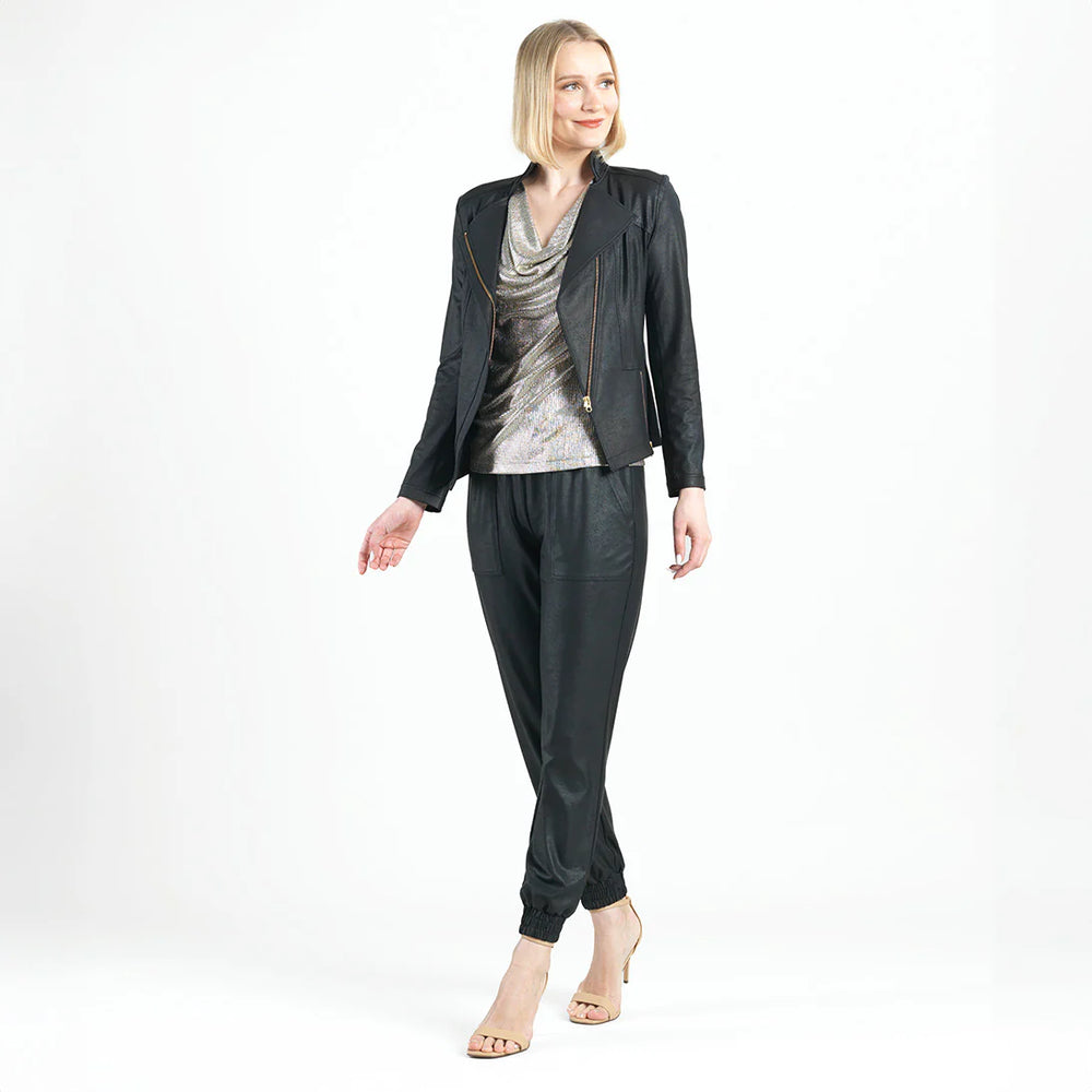 Clara Sunwoo Liquid "Leather" Jacket - Black