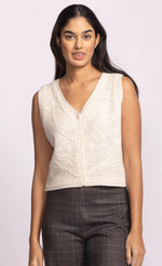 Pink Martini Sevilla Sweater Vest - Off White