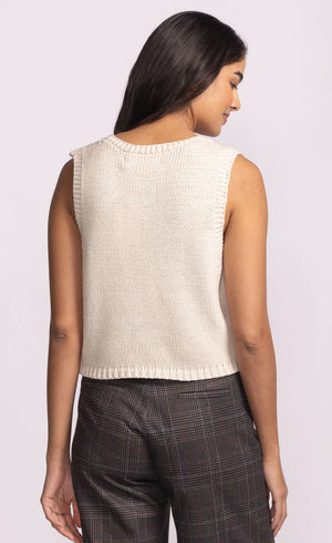 Pink Martini Sevilla Sweater Vest - Off White