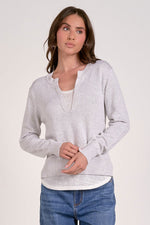 Elan V Neck Layered Top