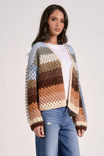 Elan Multi Stripe Cardigan