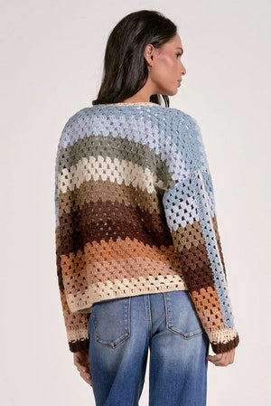 Elan Multi Stripe Cardigan