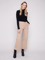 Charlie B Cropped Wide Leg Pants - Sesame