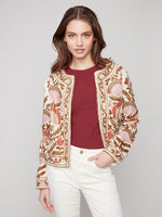 Charlie B Embroidered Cotton Basketweave Jacket - Ceremony