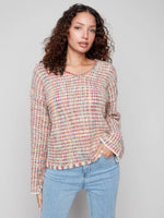 Charlie B Multi-color Yarn Sweater
