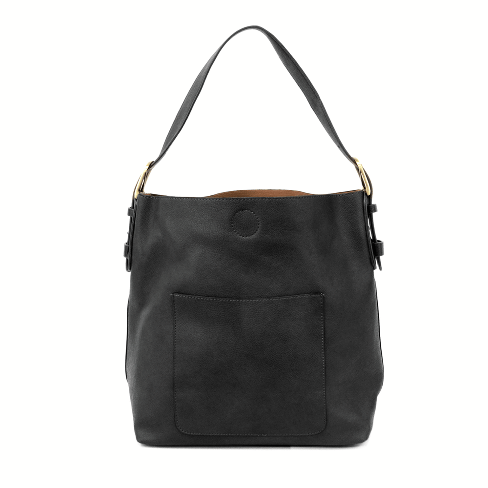 Joy Susan - Black Hobo Black Handle Handbag
