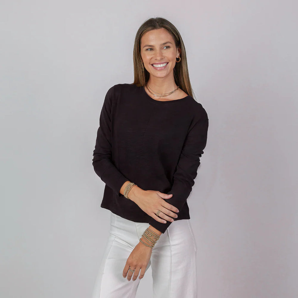 Erin Gray - Celia Perfect Length Tee Long Sleeve Black