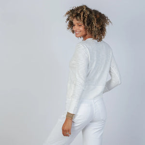 Erin Gray Celia Perfect Length Long Sleeve Tee - Ivory