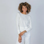 Erin Gray Celia Perfect Length Long Sleeve Tee - Ivory