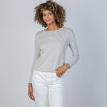 Erin Gray Celia Perfect Length Long Sleeve Tee - Gray