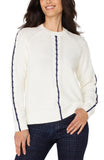 Liverpool L/S Crew Neck Sweater - Whisper White/Navy