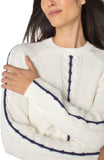 Liverpool L/S Crew Neck Sweater - Whisper White/Navy