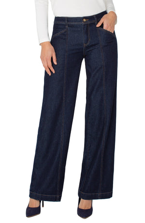 Liverpool Wide Leg Trouser - Indigo Rinse