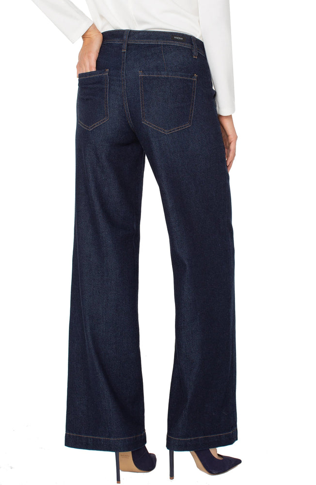 Liverpool Wide Leg Trouser - Indigo Rinse