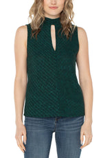 Liverpool Mock Neck Sleeveless Knit Top
