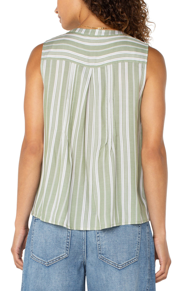 Liverpool Sleeveless Popover Blouse