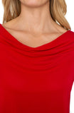 Liverpool 3/4 Sleeve Draped Neck Top
